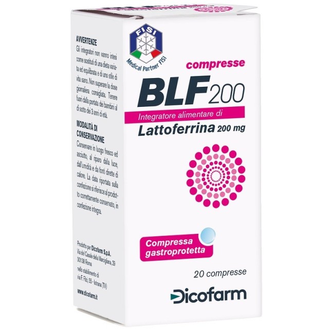 Dicofarm Blf 200 20 Compresse lattoferrina Dicofarm Blf 200 20 Compresse lattoferrina