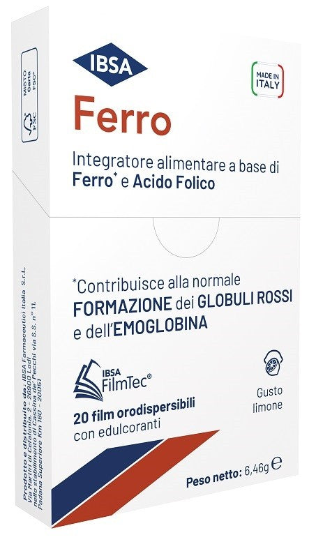 Ibsa Farmaceutici Italia Ferro Ibsa 20 Film Orodispersibili