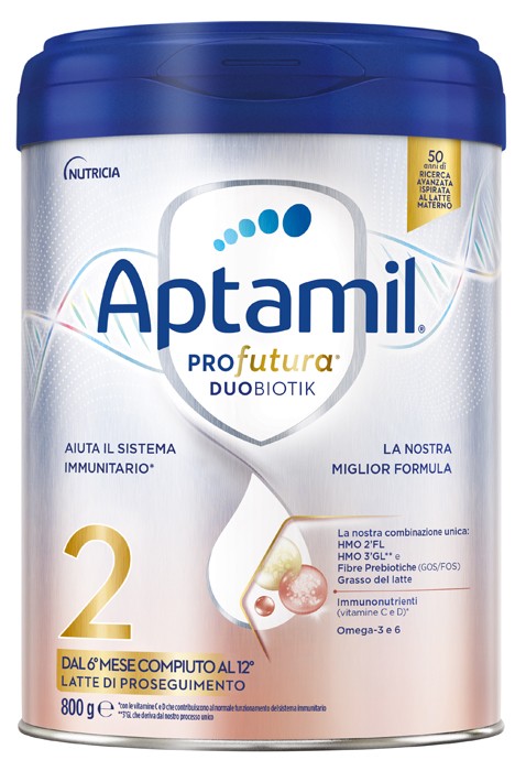 Aptamil profutura 2 latte di proseguimento con fibre e vitamine 800 g