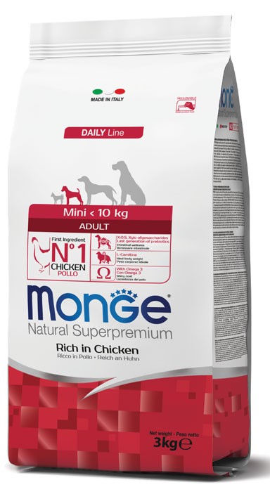 Monge & C. Monge Dog Mini Adult pollo alimento cani 3 Kg