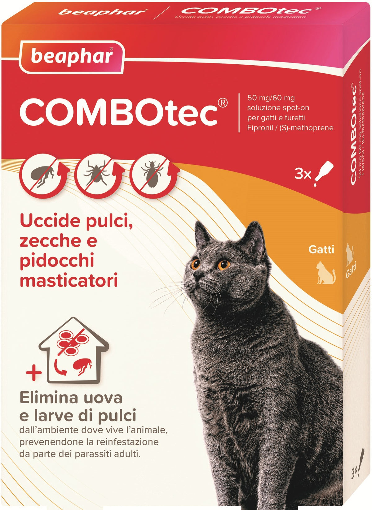 Beaphar Combotec Soluzione Spot-on Per Gatti E Furetti 3 pipette