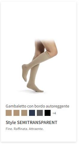 Sigvaris semitrasparent AD CCL2 gambaletto bordo autoreggente 1 paio