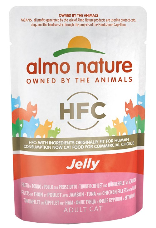 Almo Nature Classic Gatto Con Tonno Pollo E Prosciutto Jelly 50 gr