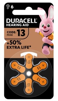 Duracell Easy Tab 13 Arancio Batteria Per Apparecchio Acustico