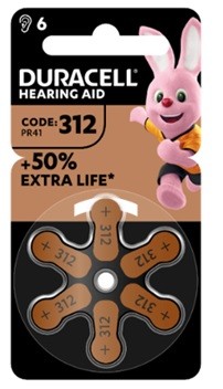 Duracell Easy Tab 312 Marrone Batteria Apparecchio Acustico