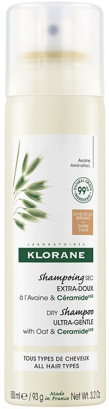 Klorane Shampoo Secco Avena&ceramide Capelli Scuri