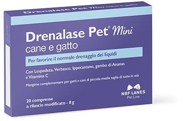 Drenalase Pet Mini Cane Gatto 20 Compresse