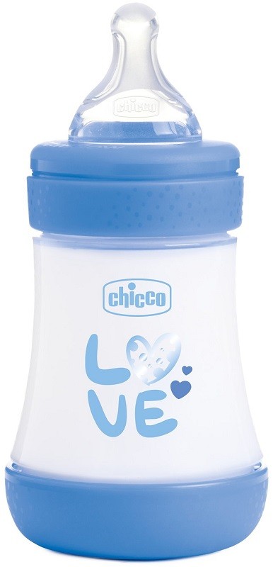 Chicco Biberon Perfect 5 Biberon Azzurro Flusso Lento 150 ml 0Mesi+