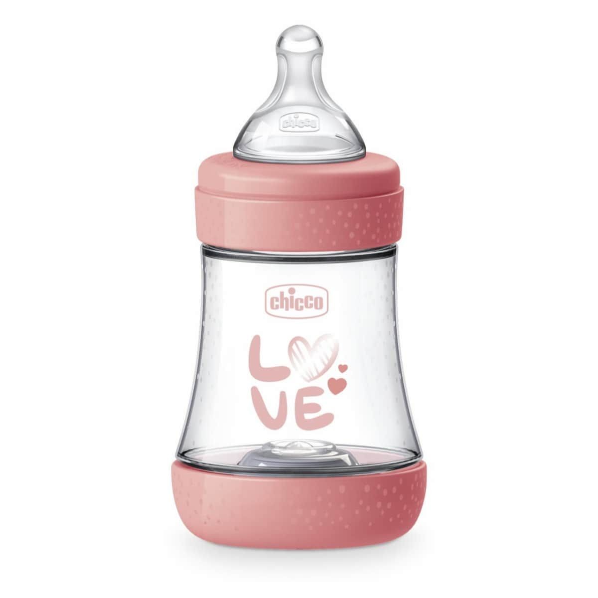 Chicco Perfect 5 Slow biberon silicone flusso lento colore rosa