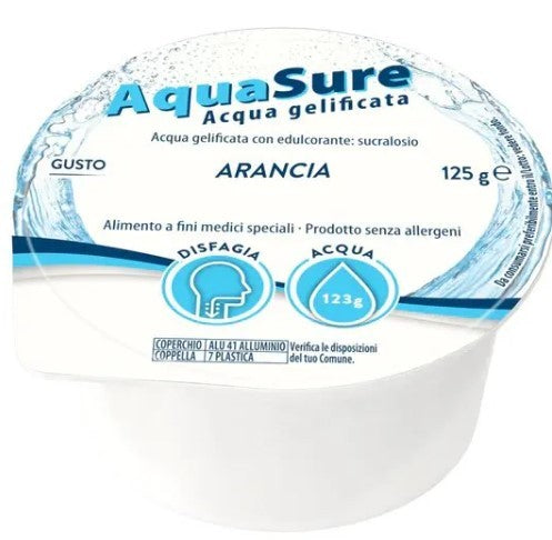 Boschetti Alimentare Aquasure Acqua Gelificata Edulcorata Arancia 24 Pezzi Da 125 G