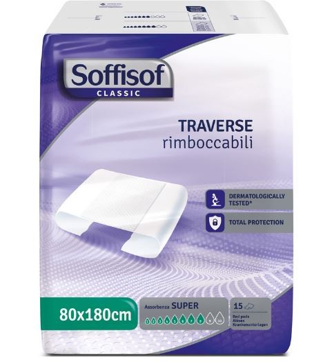Traversa Per Incontinenza Soffisof Classic 8 Gocce 80 X 180 15 Pezzi
