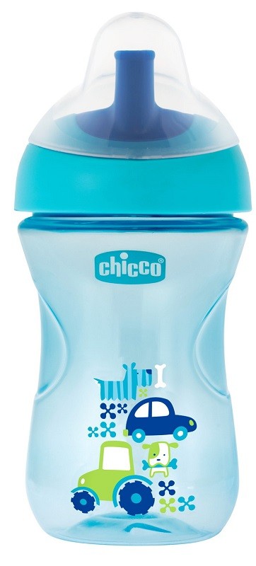Chicco tazza advance azzurra per far bere con la cannuccia 12 mesi