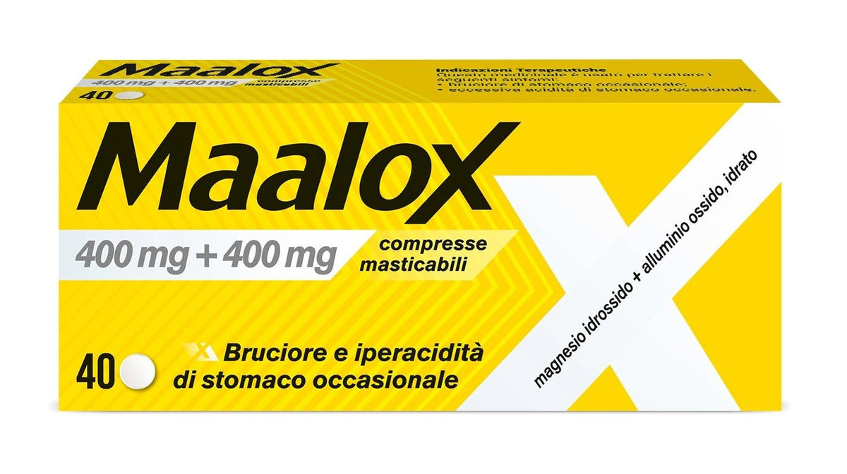 Maalox 40 Compresse Masticabili 400mg+400mg