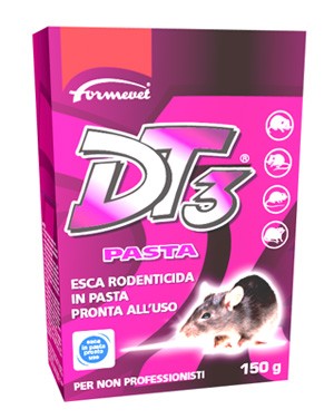 Liphatech Dt3 Pasta Esca Rodenticida topi e ratti 150 G