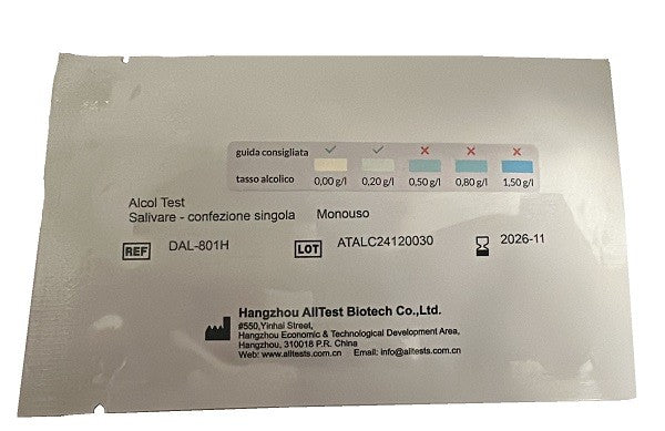 Alltest Strip Rilevazione Alcol Nella Saliva
