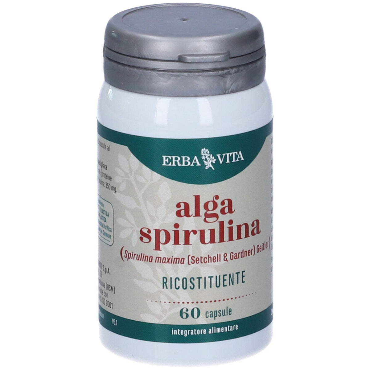 Erba Vita Alga Spirulina integratore 60 Capsule 450 Mg