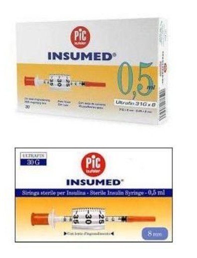 Pic Siringa Insumed 0,3 Ml G30 30 Pezzi