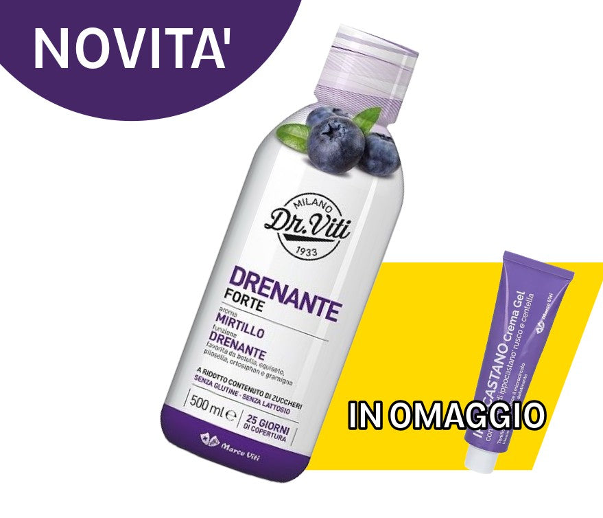 Marco Viti Drenante Forte Mirtillo 500ml + OMAGGIO crema Ippocastano