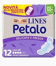 Lines Petalo Assorbenti con ali delicati 12 Pezzi