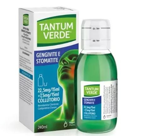 Tantum Verde Gengiviti e Stomatiti Collutorio 240ml 22,5+7,5mg