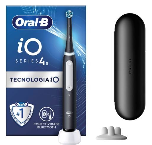 Oralb Io 4 Nero Spazzolino Elettrico + Travel Case + Porta Refill