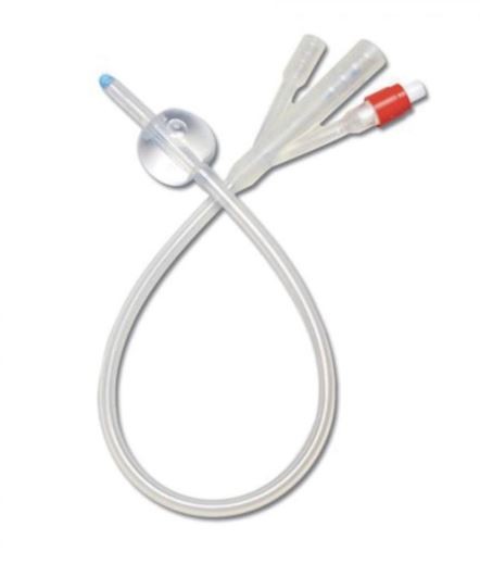 Catetere Uretrale Foley In Puro Silicone Ch18 Tre Vie