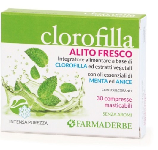 Farmaderbe Clorofilla 30 Compresse rinfrescanti e deodoranti