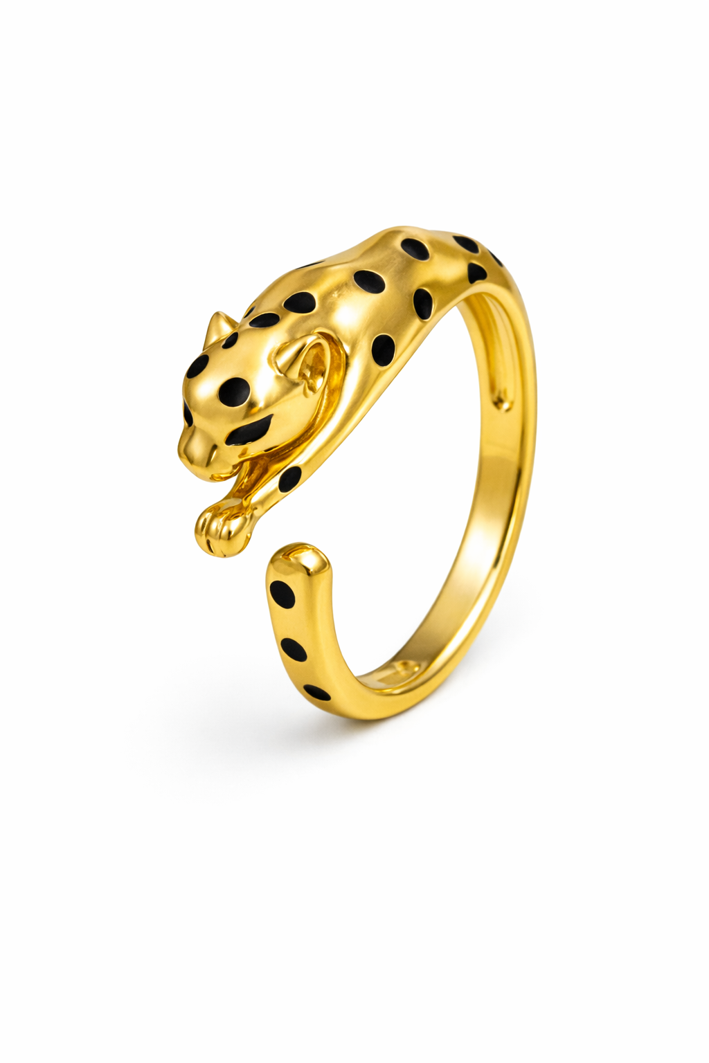 Anello corpo Pantera Acciaio INOX Colore oro