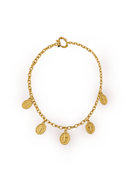 Collana con Croci pendenti Acciao INOX dorata