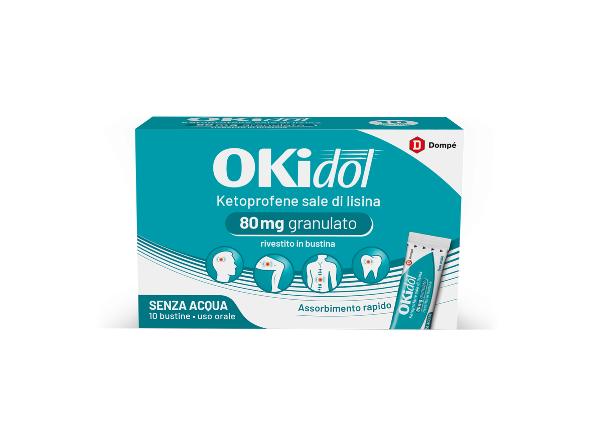 Okidol 80 mg Ketoprofene 10 bustine orosolubili