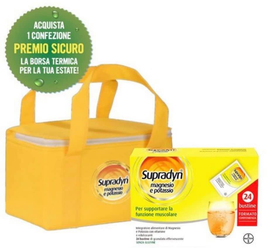 Supradyn magnesio e potassio 24 bustine + borsa termica