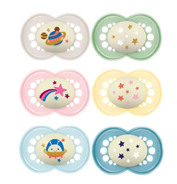 succhietto original night 6+ silicone 2 pezzi