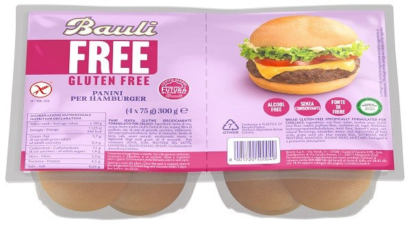 Panini Hamburger 4 Pezzi Da 75 G