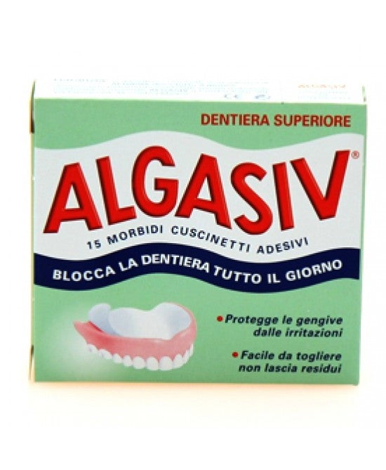 Algasiv Adesivo Protesi Superiore 15 Cuscinetti