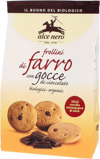 Alce Nero Frollini Con Farro E Gocce Di Cioccolato Bio 300g