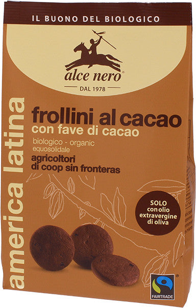 Alce Nero Frollini Al Cacao Con Fave Di Cacao Biologico 250g
