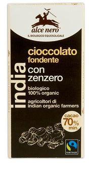 Alce Nero Tavoletta Di Cioccolato Fondente Con Zenzero Bio