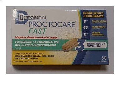 Dermovitamina Proctocare Fast 30 Capsule integratore per le emorroidi