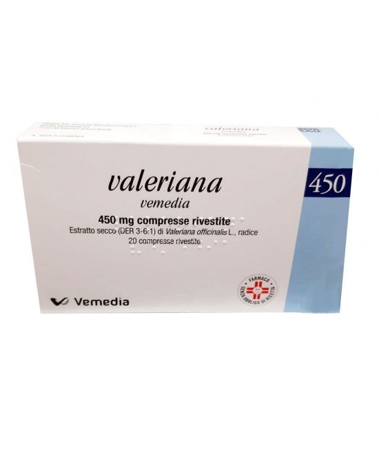 Vemedia Manufacturing B. V. Valeriana Vemedia 20 Compresse Riv450