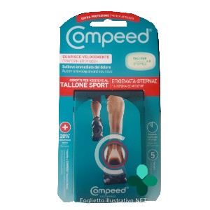Compeed cerotti idrocolloidali per vesciche al tallone sport 5 pezzi