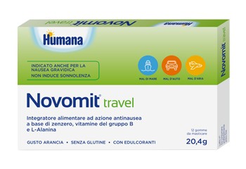 Humana Novomit travel 12 gomme da masticare gusto arancia