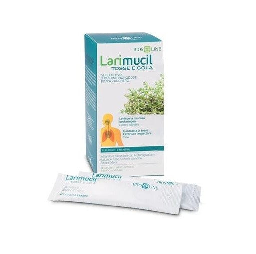 Bios line Larimucil tosse gola integratore 12 bustine 10 ml