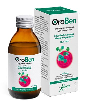 Aboca Oroben collutorio per il trattamento di stomatiti 150 ml