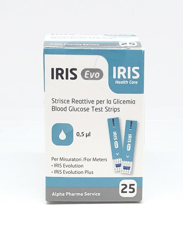 Alpha pharma Strisce misurazione glicemia iris evo 25 pezzi