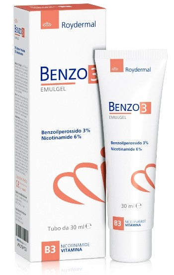Roydermal Benzo 3 emulgel trattamento per acne 30 ml