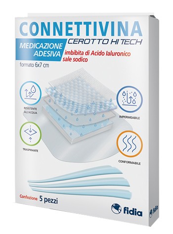 Connettivina hitech Cerotto con acido ialuronico 6 x 7 cm 5 pezzi