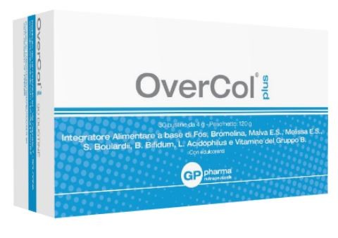 Overcol plus 30 bustine integratore di probiotici e fos