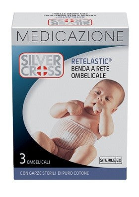 Silvercross retelastic medicazione ombelicale 3 pezz