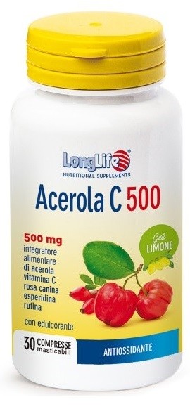 Longlife acerola c500 limone integratore 30 compresse