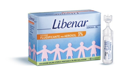 Libenar 18 fiale aerosol ipertoniche 3% per igiene nasale